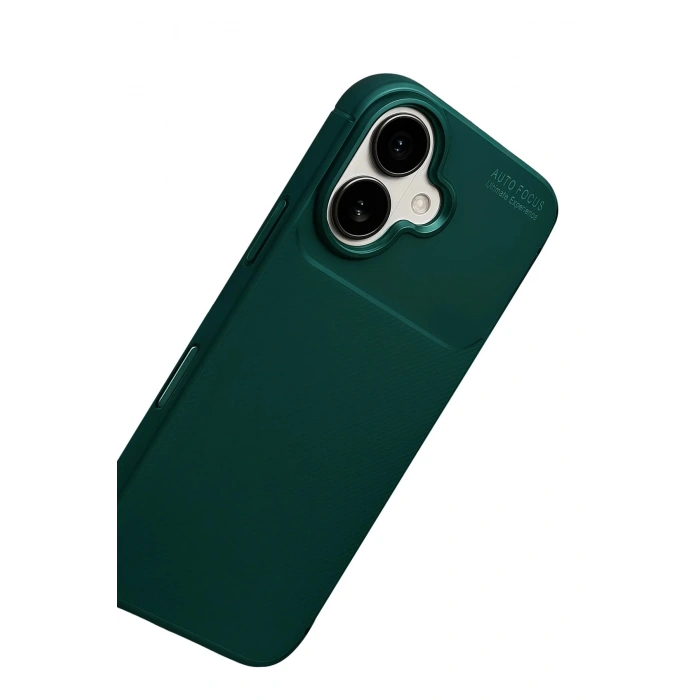 Apple iPhone 17 Auto Focus Karbon Kapak - Koyu Yeşil