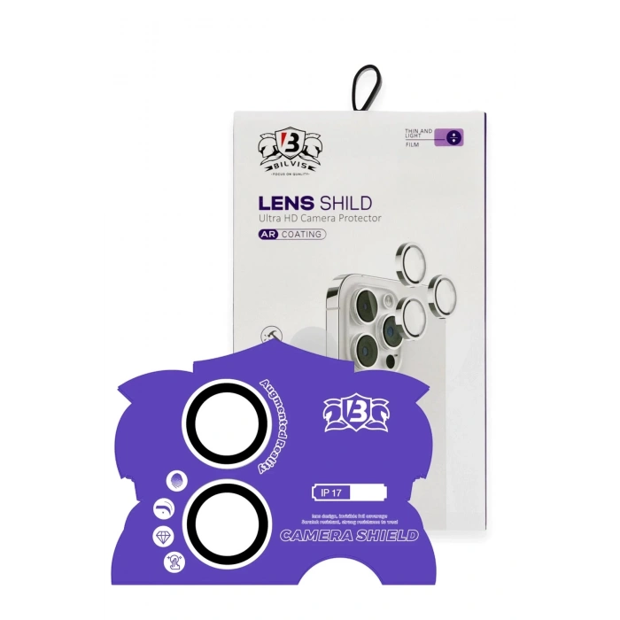 Apple iPhone 17 Bilvis Titan Kamera Lens - Gümüş