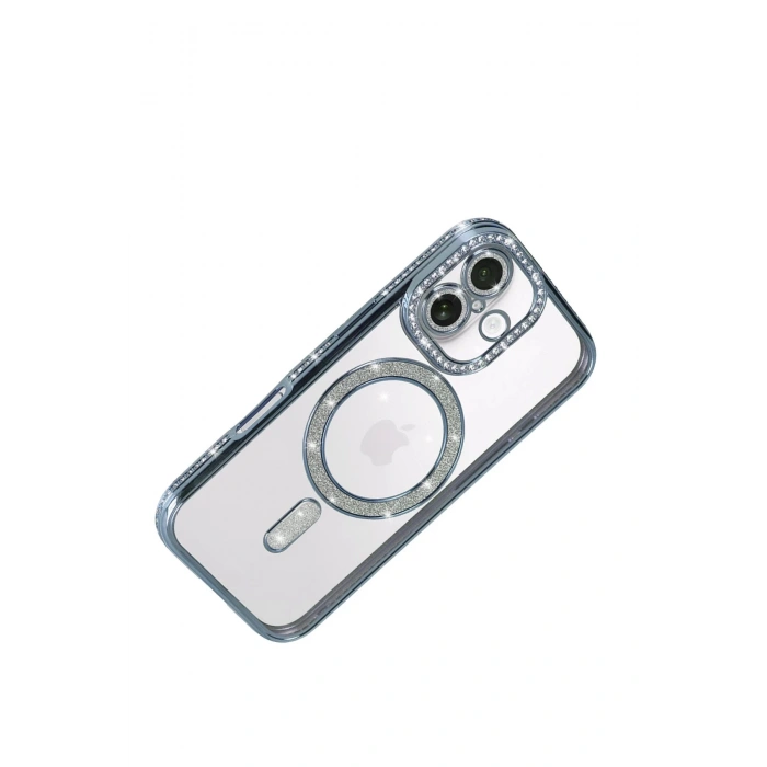 Apple iPhone 17 Joke Simli Magneticsafe Kılıf - Mavi