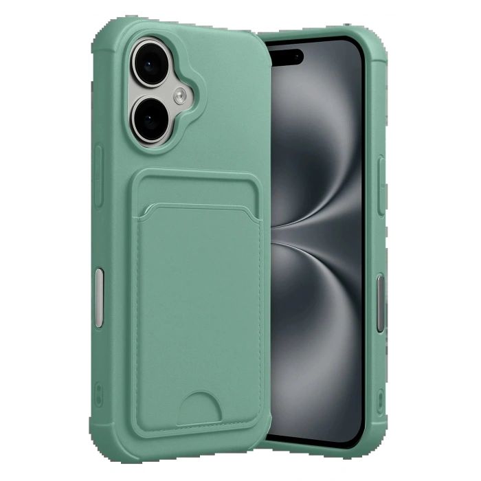 Apple iPhone 17 Kelvin Kartvizitli Silikon - Açık Yeşil