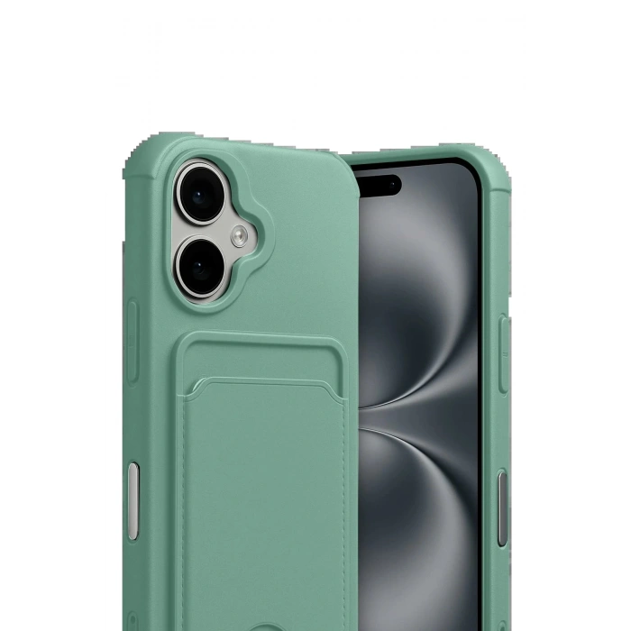 Apple iPhone 17 Kelvin Kartvizitli Silikon - Açık Yeşil