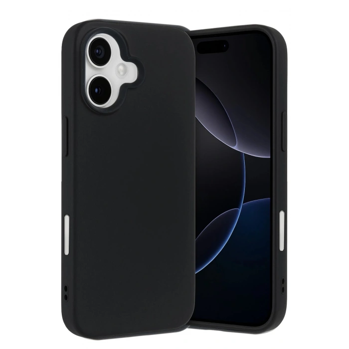 Apple iPhone 17 Nano içi Kadife Silikon - Siyah