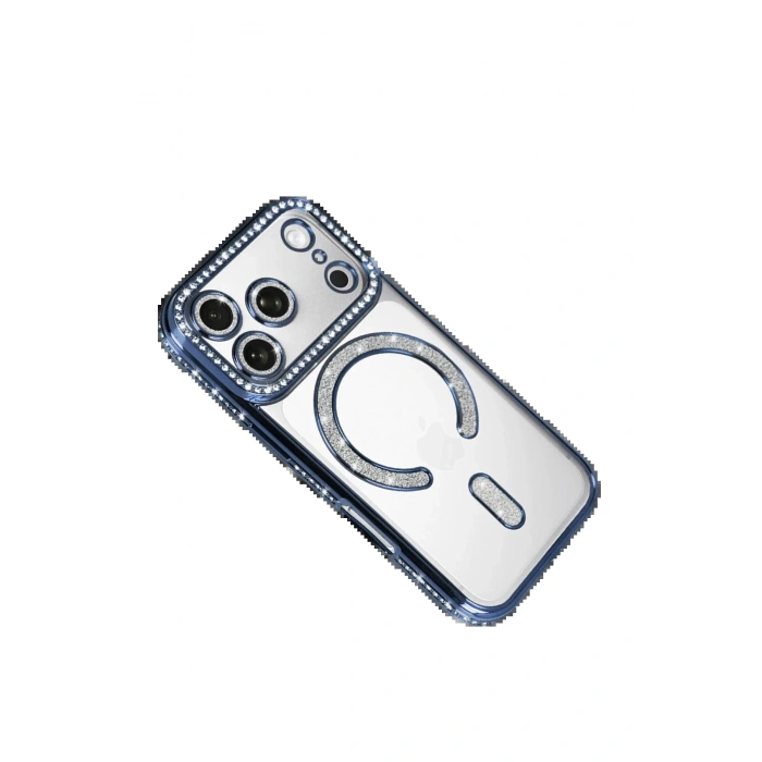 Apple iPhone 17 Pro Joke Simli Magneticsafe Kılıf - Mavi