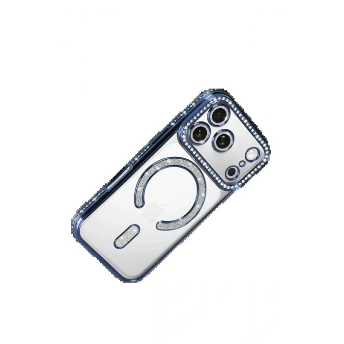 Apple iPhone 17 Pro Joke Simli Magneticsafe Kılıf - Mavi