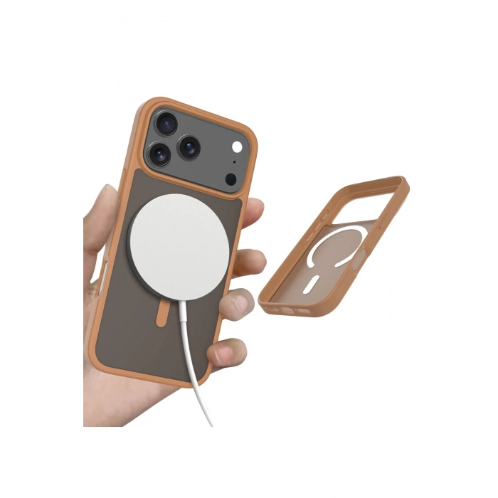 Apple iPhone 17 Pro Jota Magsafe Kapak - Çöl Titanyum