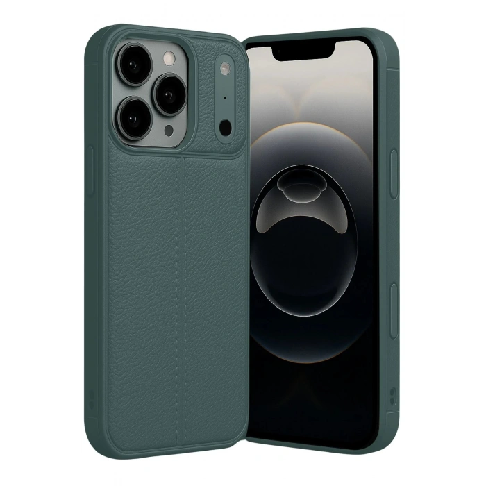 Apple iPhone 17 Pro Max Auto Focus Kapak - Koyu Yeşil