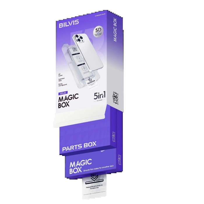 Apple iPhone 17 Pro Max Bilvis 5in1 3D Magic Cam Ekran Koruyucu - Siyah