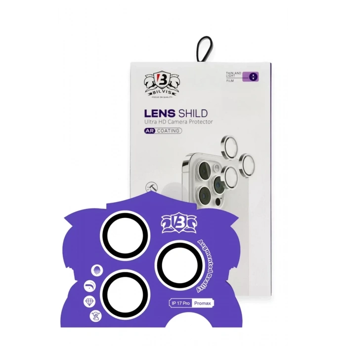 Apple iPhone 17 Pro Max Bilvis Titan Kamera Lens - Gümüş