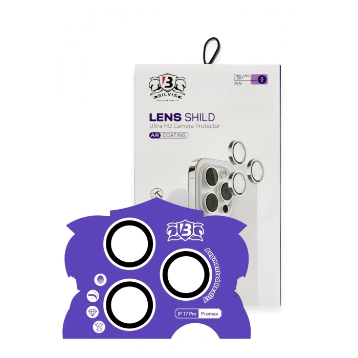 Apple iPhone 17 Pro Max Bilvis Titan Kamera Lens - Gümüş