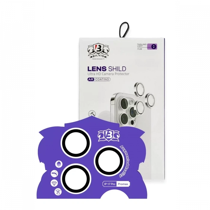 Apple iPhone 17 Pro Max Bilvis Titan Kamera Lens - Gümüş