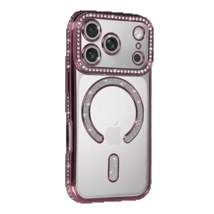 Apple iPhone 17 Pro Max Joke Simli Magneticsafe Kılıf - Pembe