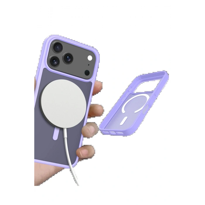 Apple iPhone 17 Pro Max Jota Magsafe Kapak - Lila