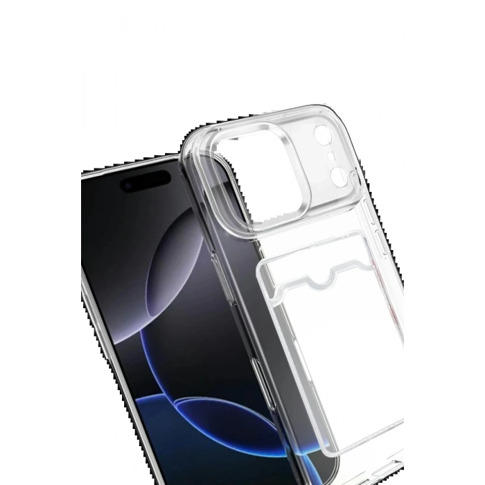 Apple iPhone 17 Pro Max Kart Şeffaf Silikon - Şeffaf