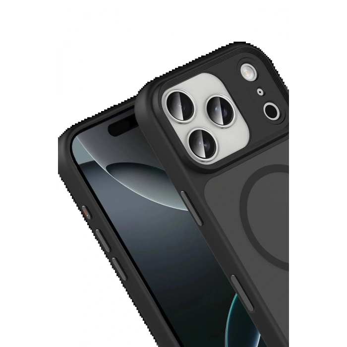 Apple iPhone 17 Pro Max Megane Magsafe Kapak - Siyah