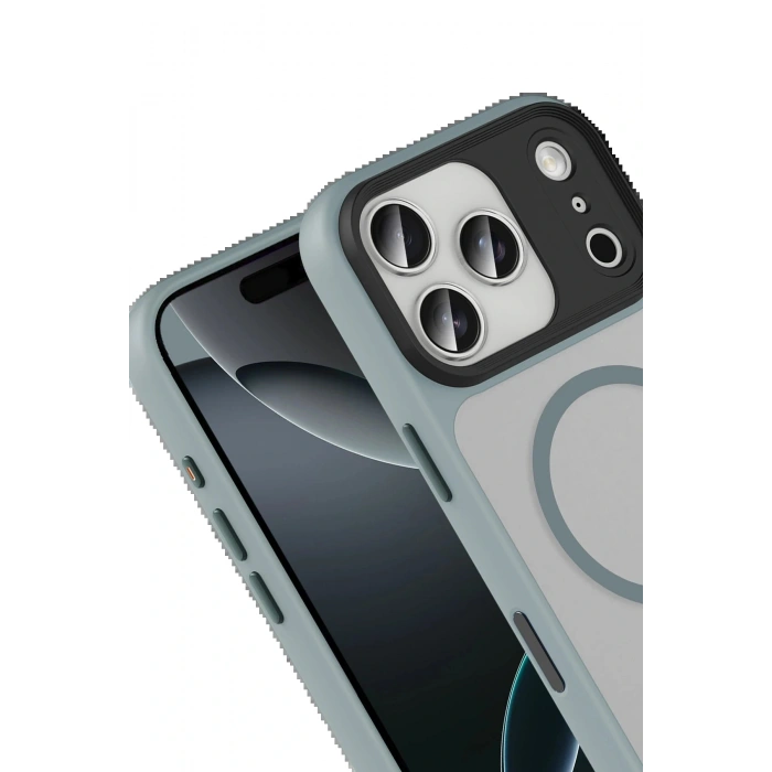 Apple iPhone 17 Pro Max Megane Magsafe Kapak - Titan Gri