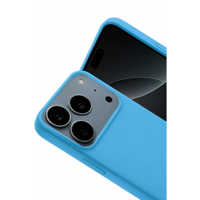 Apple iPhone 17 Pro Max Nano içi Kadife Silikon - Mavi