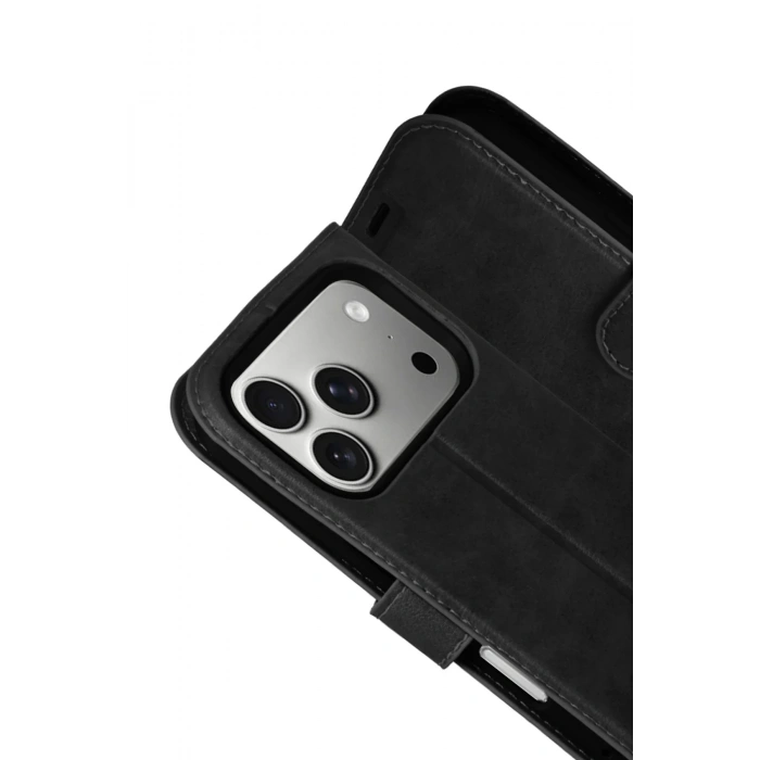 Apple iPhone 17 Pro Max Trend S Plus Kapaklı Kılıf - Siyah