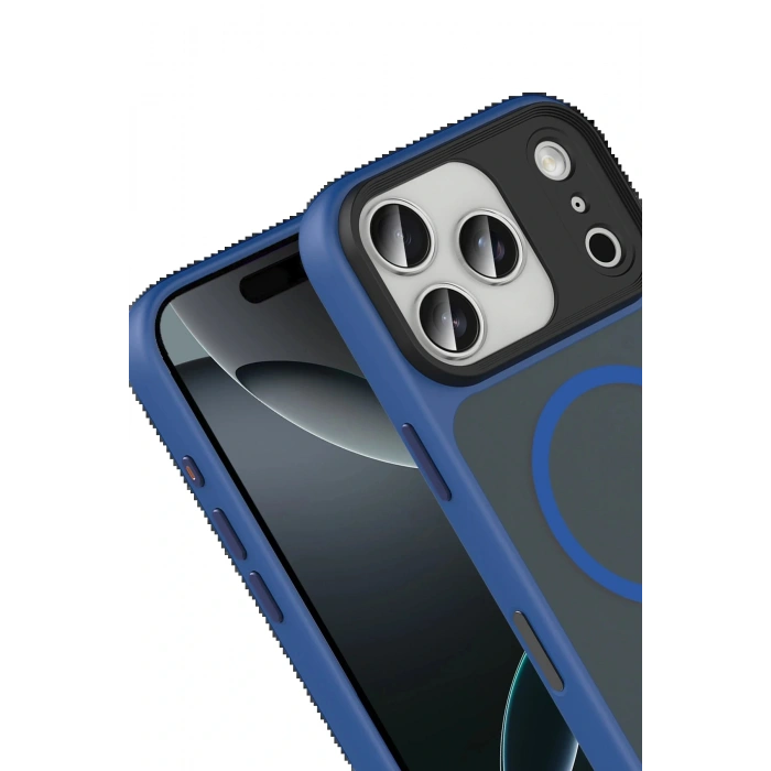 Apple iPhone 17 Pro Megane Magsafe Kapak - Lacivert