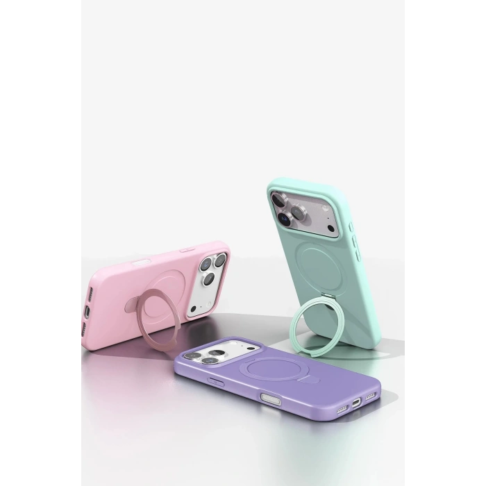 Apple iPhone 17 Pro Regal Magsafe Standlı Kapak - Lacivert