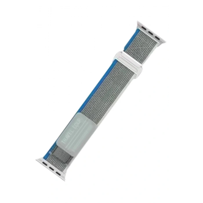 Apple Watch 38mm Alice Kumaş Kordon - Mavi-Gri