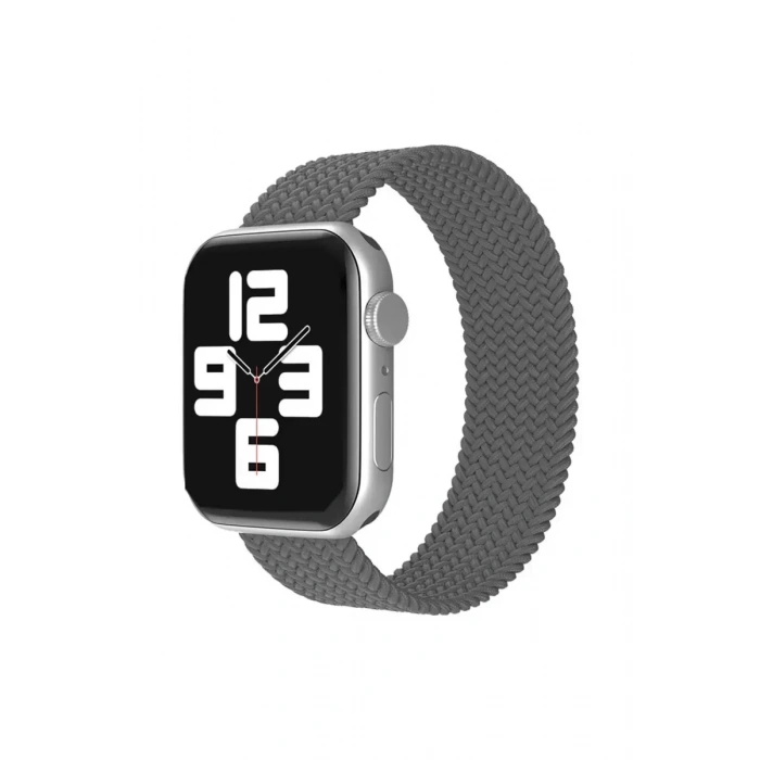 Apple Watch 38mm Ayarlı Solo Silikon Kordon - Gri