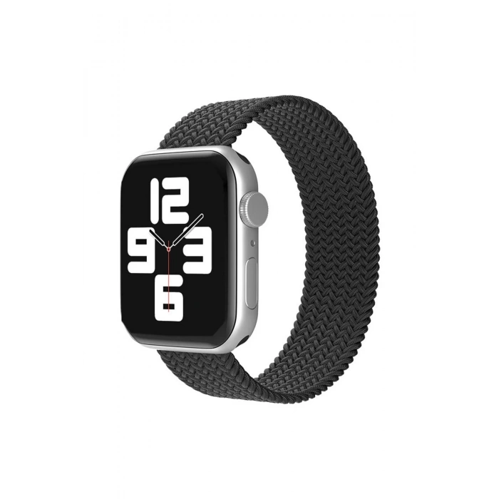 Apple Watch 38mm Ayarlı Solo Silikon Kordon - Siyah