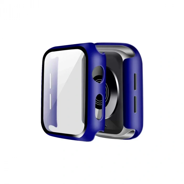 Apple Watch 38mm Camlı Kasa Ekran Koruyucu - Lacivert