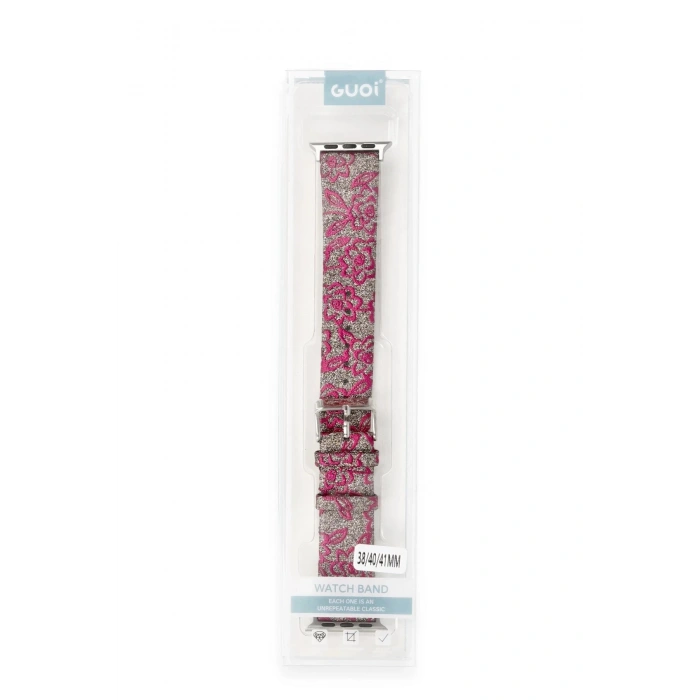 Apple Watch 38mm Creeper Desenli Kordon - Pembe