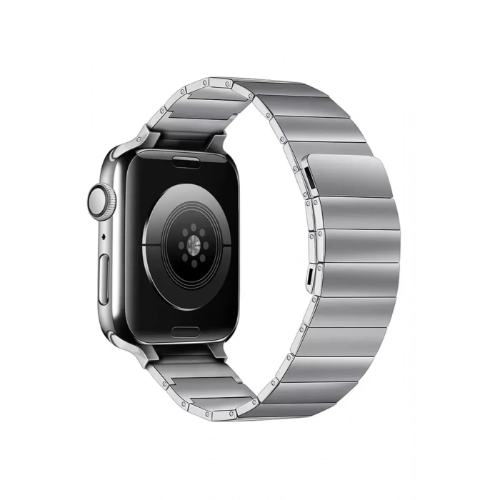 Apple Watch 38mm KR404 Huks Kordon - Gümüş