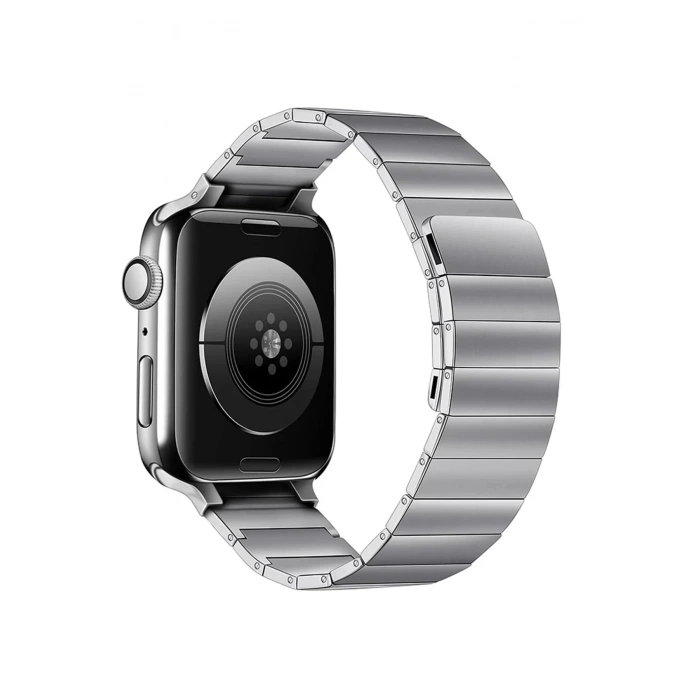Apple Watch 38mm KR404 Huks Kordon - Gümüş
