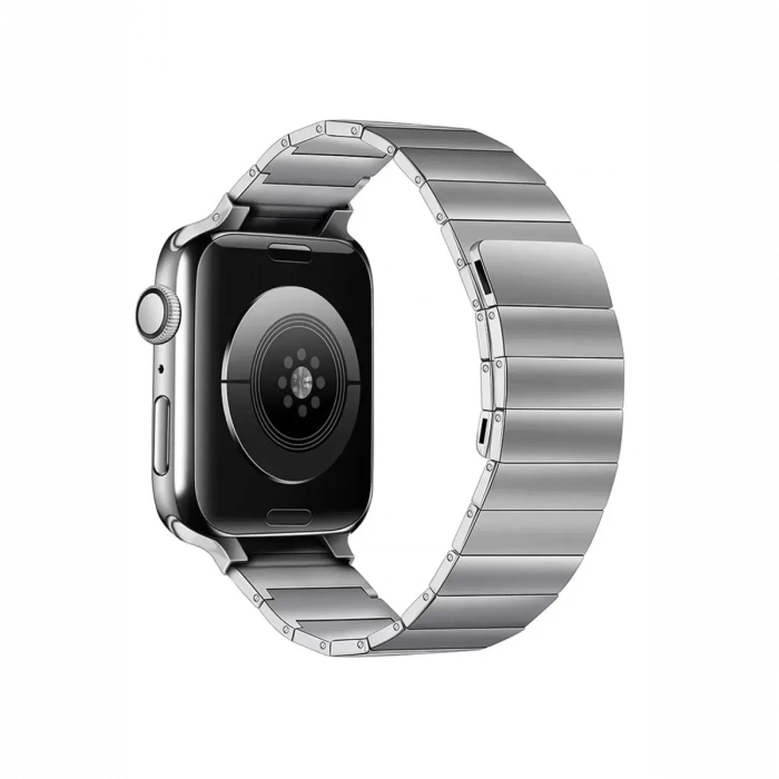 Apple Watch 38mm KR404 Huks Kordon - Gümüş