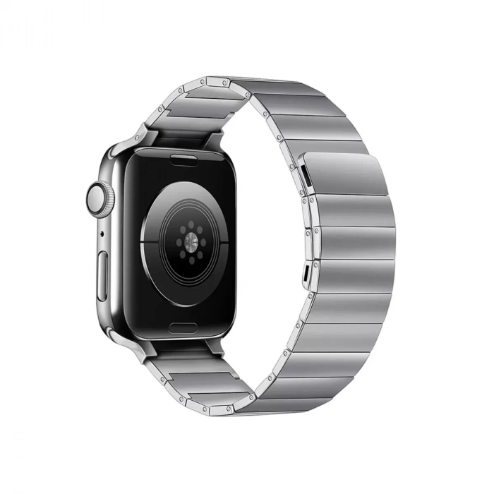 Apple Watch 38mm KR404 Huks Kordon - Gümüş