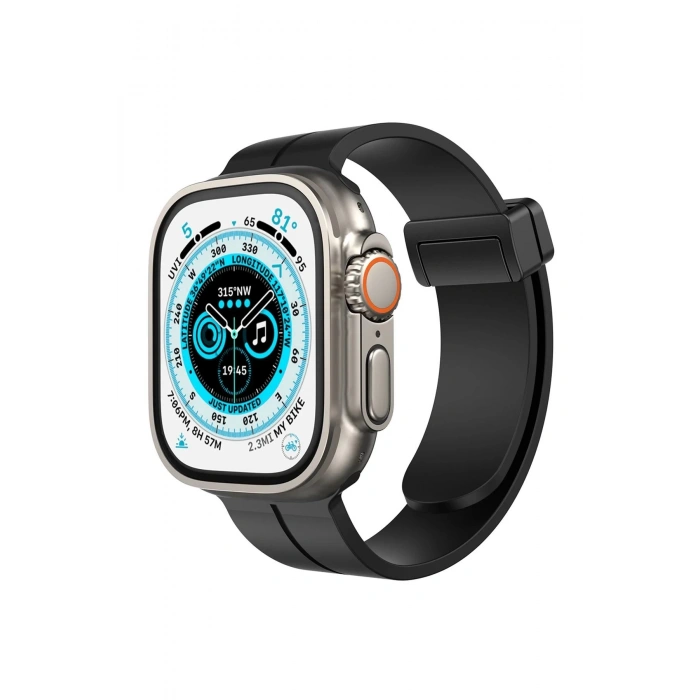 Apple Watch 38mm KR412 Elegance Stylısh Kordon - Siyah