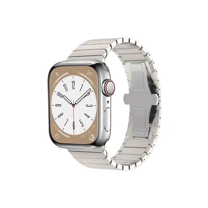 Apple Watch 38mm KR413 Fine Steel Kordon - Yıldız Işığı