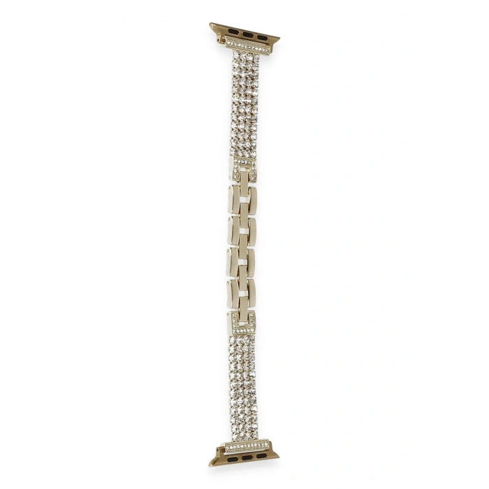 Apple Watch 38mm Live Taşlı Kordon - Gold