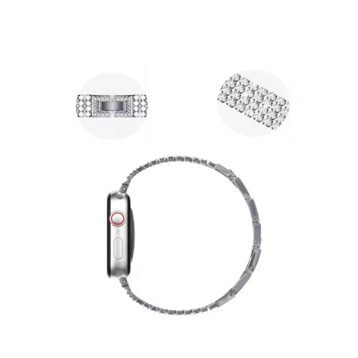 Apple Watch 38mm Live Taşlı Kordon - Siyah