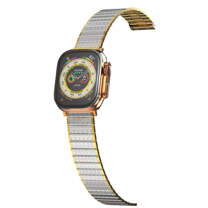 Apple Watch 38mm Made Metal Kordon - Gümüş-Gold