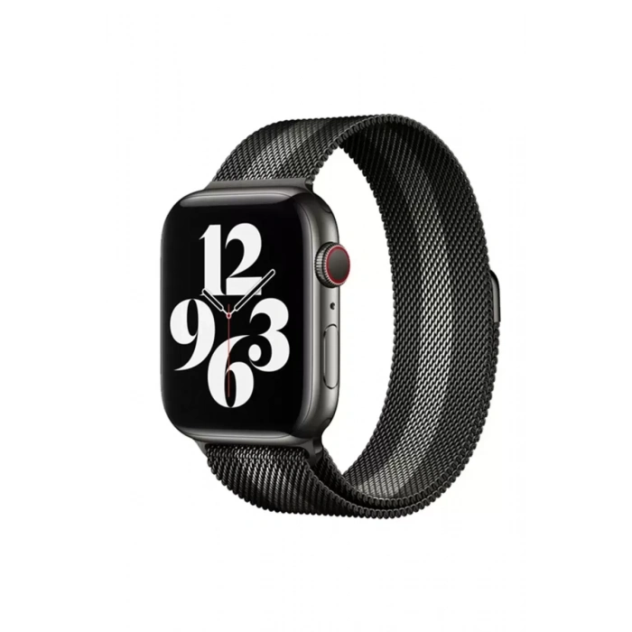 Apple Watch 38mm Metal Mıknatıslı Kordon - Siyah-Beyaz