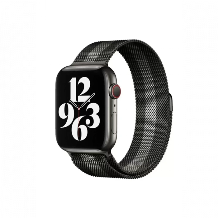 Apple Watch 38mm Metal Mıknatıslı Kordon - Siyah-Beyaz
