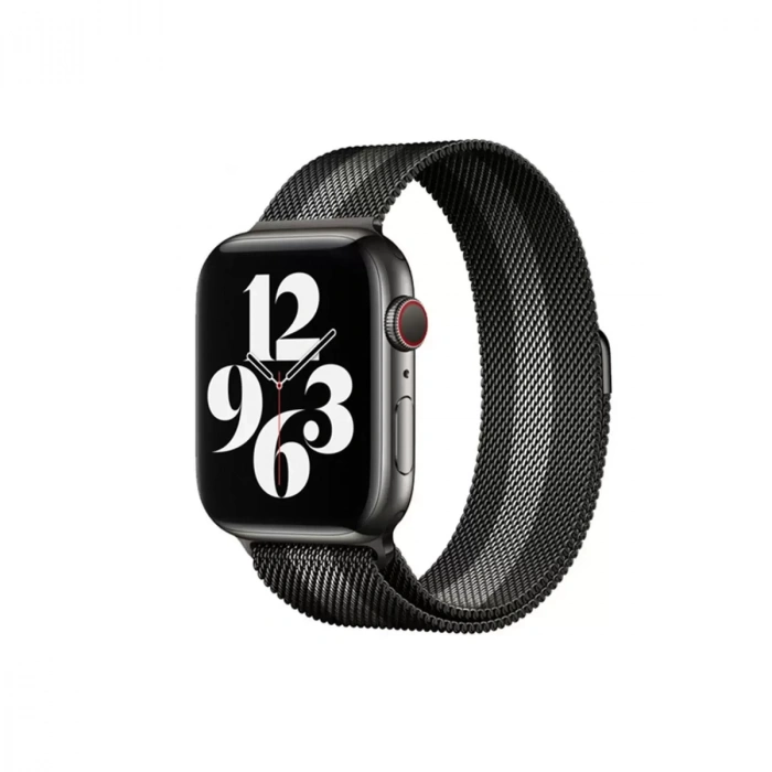 Apple Watch 38mm Metal Mıknatıslı Kordon - Siyah-Beyaz