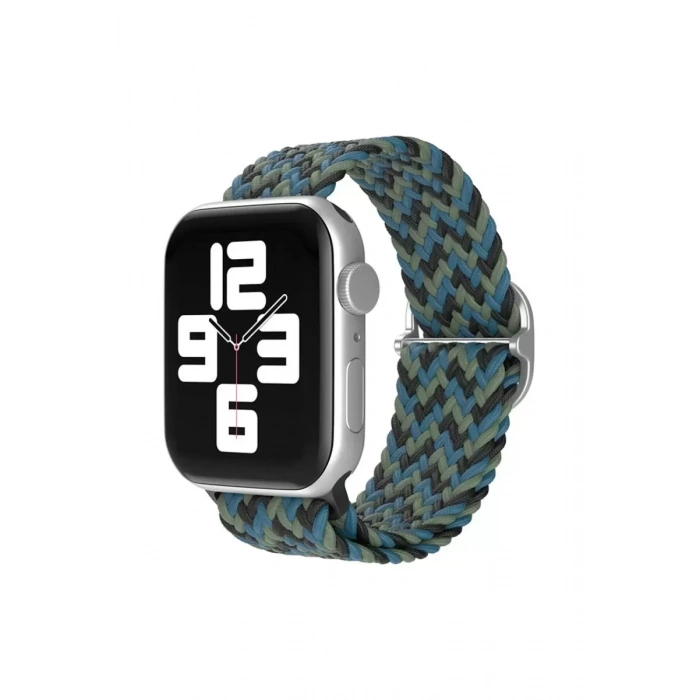 Apple Watch 38mm Star Kordon - Zigzag Mavi-Yeşil