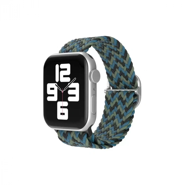 Apple Watch 38mm Star Kordon - Zigzag Mavi-Yeşil