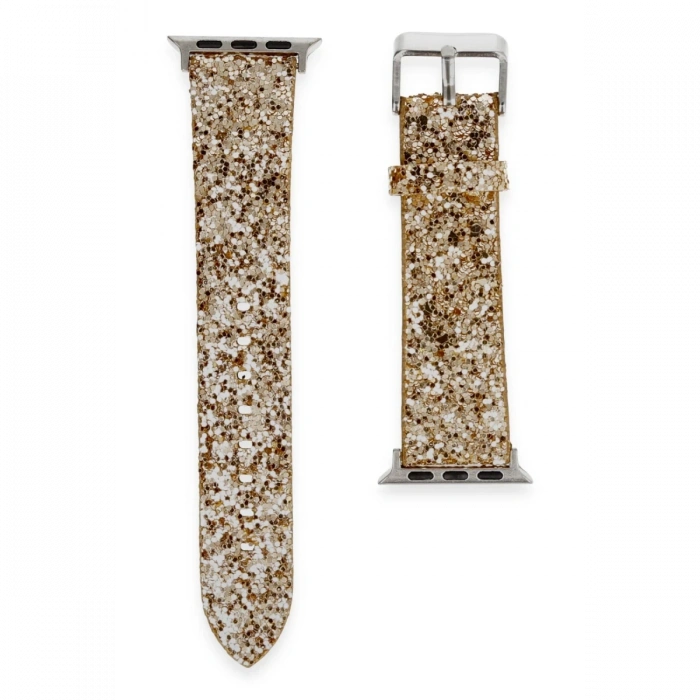 Apple Watch 38mm Starry Taşlı Kordon - Gold