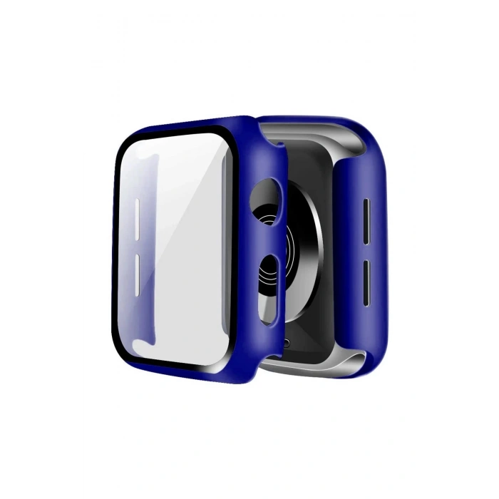 Apple Watch 40mm Camlı Kasa Ekran Koruyucu - Lacivert