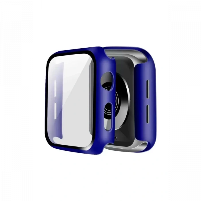 Apple Watch 41mm Camlı Kasa Ekran Koruyucu - Lacivert