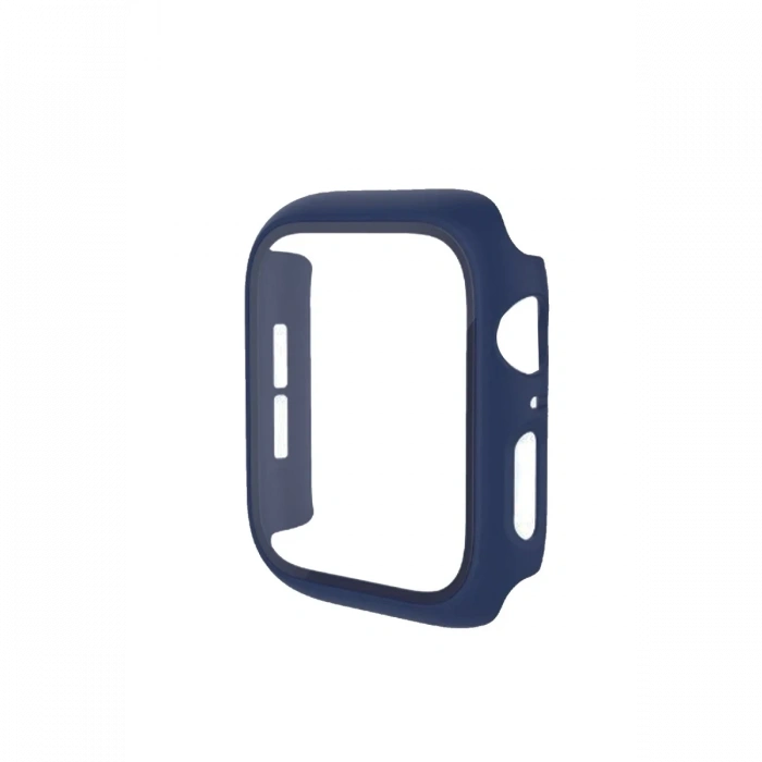 Apple Watch 41mm Camlı Kasa Ekran Koruyucu - Mavi