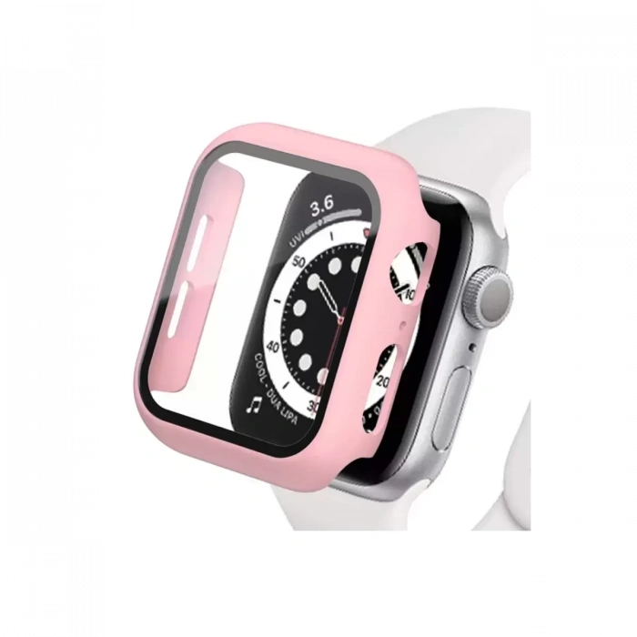 Apple Watch 41mm Camlı Kasa Ekran Koruyucu - Rose Gold