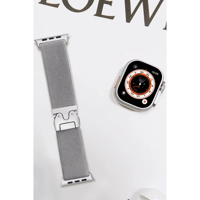 Apple Watch 42mm Forest Kumaş Kordon - Titan Gri
