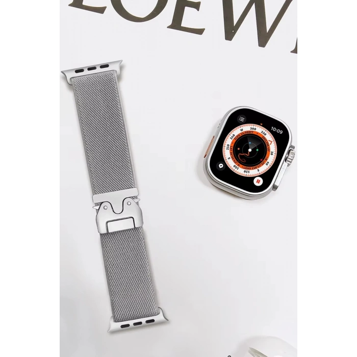 Apple Watch 42mm Forest Kumaş Kordon - Titan Gri