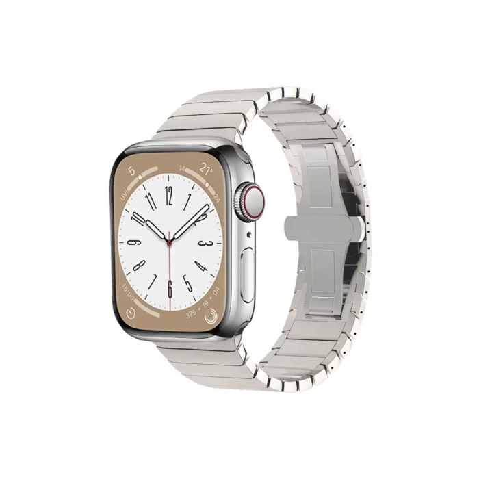 Apple Watch 42mm KR413 Fine Steel Kordon - Yıldız Işığı